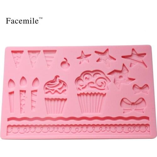 Ice cream with candle shape 3D Silicone cake Soap Ice cream Chocolate Mould DIY cupcake bakeware baking dish cake pan 51003