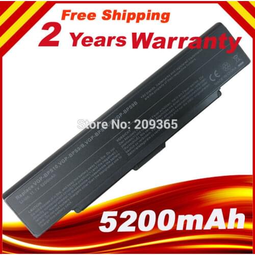 VGP-BPS9/S 5200mAh Laptop Battery For Sony For VAIO BPS9 VGP-BPS10 VGP-BPS9 VGP-BPS9A/B VGP-BPS9/B