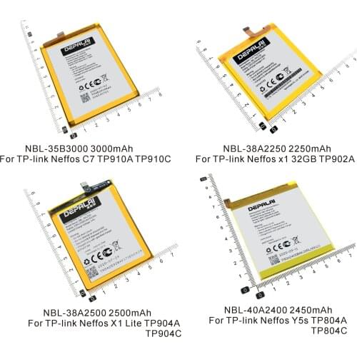 NBL-35B3000 NBL-38A2250 NBL-38A2500 NBL-40A2400 Battery For TP-link Neffos C7 TP910A C X1 32GB Lite TP904A Y5S TP804A Bateries