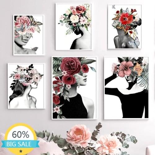 Diamond Painting Girl Flower Fashion Figure Diamond Embroidery Full Drill Round Diamond Mosaic Cross Stitch Kits Decor Art