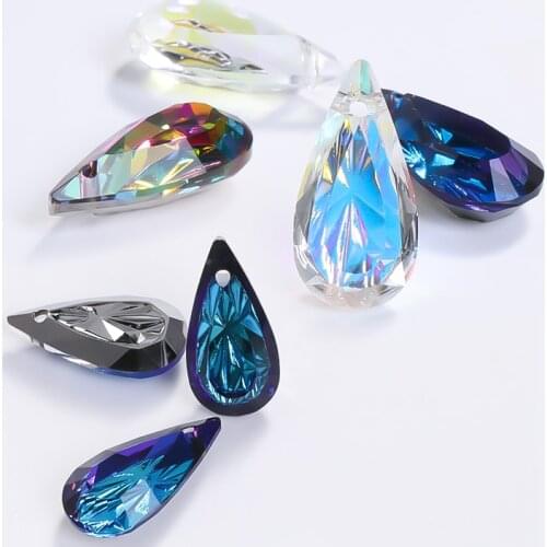 New Arrival Jewelry Stones 7x14mm Shiny Glass Rhinestones Pendant Glitter Bracelets Rhinestones Flatback Crystals