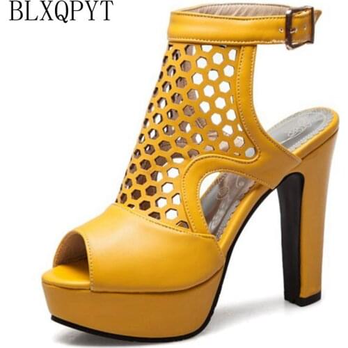 BLXQPYT Sexy fashion Summer Sandals Women Big Size 34-50 High Heels wedding Party shoes woman Platform pumps Cool Boots 3356