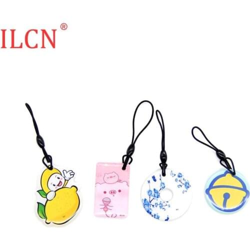 S50 1K 13.56Mhz UID Multiple Keychain Choices Choose Rewritable RFID Cartoon Keyfob Key Tags Changeable Card Access Control 1pcs