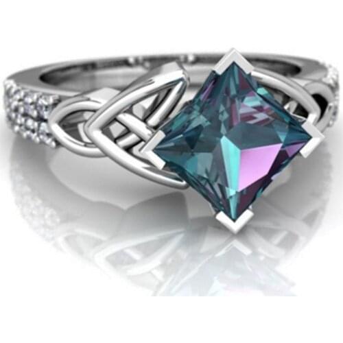 Colorful CZ Cubic Crystal Fashion Luxury Ring Engraved Cover Pattern For Woman Mini Finger Embellish Silver Color Band Jewelry