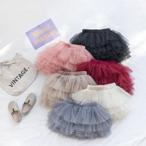 Baby Girls Kids Clothes Tutu Pettiskirt Skirt Fashion Girl Princess Fluffy Skirts Pure Color For Girls Clothing