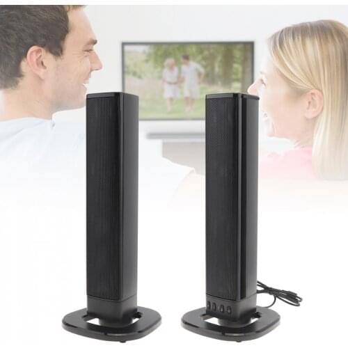 Home Theater Sensurround Bluetooth-compatible Soundbar Speaker with 4 Full Range Horns Support Foldable & Split for TV PC Phone