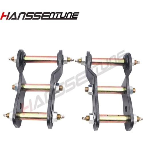 HANSSENTUNE 4x4 Extended Greasable Shackles Kits 2" Rear Suspension Spring Rear Lift Kits for HILUX SR 166/Ranger 2009