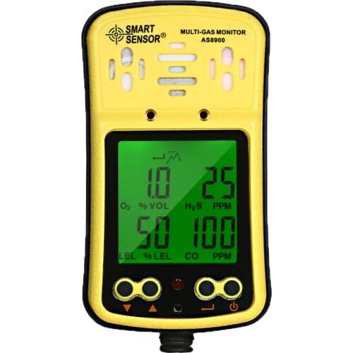 SMART SENSOR Professional Portable Multi Gas Detector Analyzer Handheld Air Quality Monitor for Oxygen/Combustible Gas
