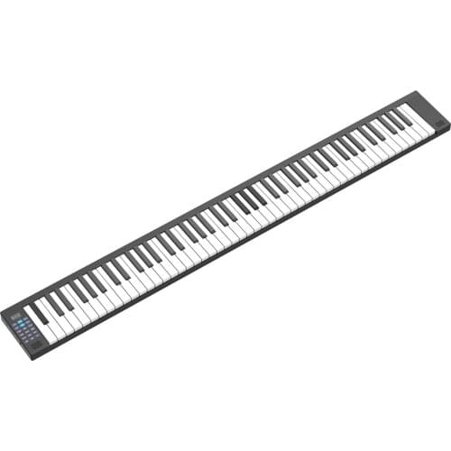 88 Keys Keyboard Piano Portable Digital Piano with LCD Display Built-in Speakers Rechargeable Battery BT Connectivity