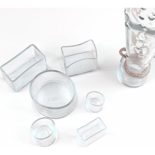 4pcs/set Chair Leg Caps Rectangle Square Round Chair Leg Hole Plugs Table Feet Pads Furniture Table Covers Wood Floor Protectors