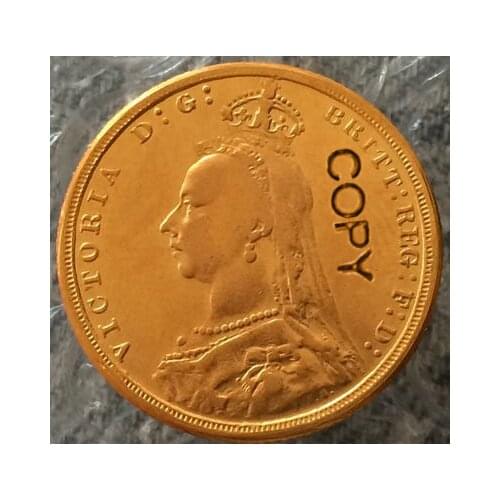 24-K Gold plated 1887 Britain coins copy