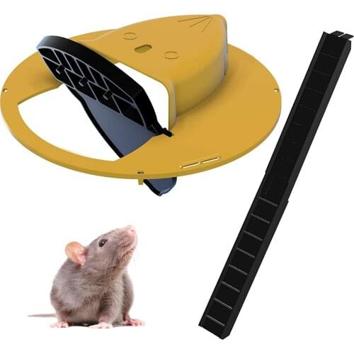 Creative Flip N Slide Bucket Lid Mouse Trap Humane Or Lethal Trap Door Style Reusable Plastic Smart Mouse Trap Door Style Multi