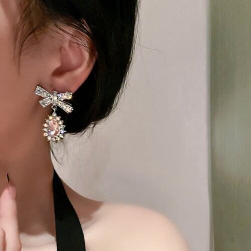 Summer new style personality creative bow pendant earrings fashion leisure luxury prom earrings for women holiday gift jewelry