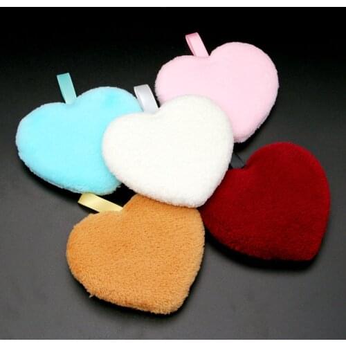 Reusable Makeup Remover Pads Wipes Love heart shape Microfiber Make Up Removal Sponge Cotton Cleaning Pads Tool