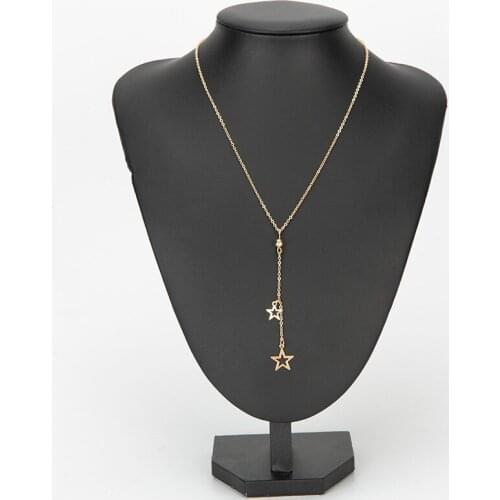 Fashion New Necklace 2019 Popular Simple Five-pointed Star Pendant Necklace Star Pendant Clavicle Chain Super Fairy Neck Chain