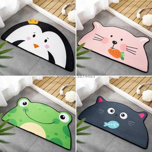 Cartoon Cute Pet Special-shaped Floor Mats Bedroom Door Entry Mats Bathroom Bathroom Non-slip Absorbent Foot Mats