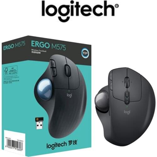 Original Logitech Mouse M575 wireless trackball mouse notebook USB mouse office mouse, compatible with Apple Mac and Windows