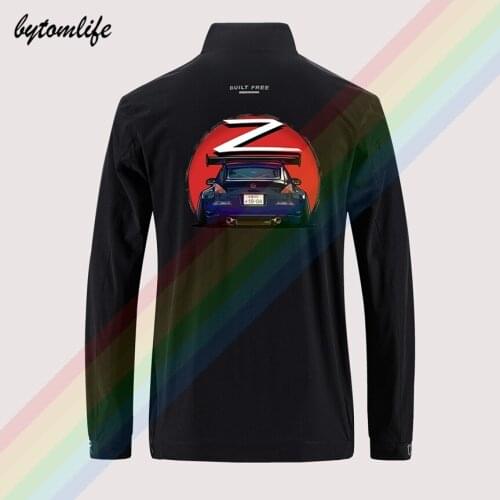 Nissan Fairlady 350Z Z33 Car Midnight Blue Slim Sport Jacket Mens Street Windbreaker Casual Back Printing Jacket Asian Size