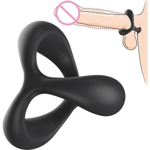 NEW2021 Delay Ejaculation Penis Cock Ring Scrotum Bind Erotic Sextoy Man Dick Enlarger Rings Penisring Sex Toys for Men Erection