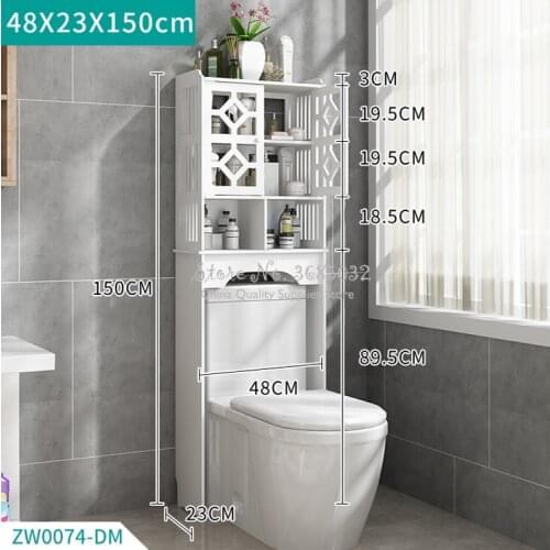 Practical Toilet Storage Space Saver Towel Rack Shelf Modern Bathroom Cabinet Home Furniture Waterproof & Easy To Clean