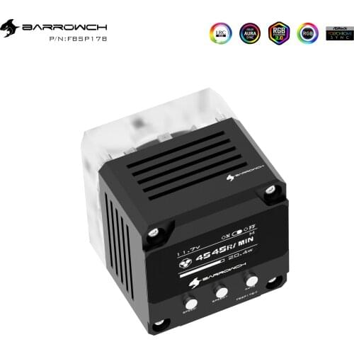 Barrow 17W DDC PWM Pump Intelligent OLED display Maximum Flow Lift 5.5 Meters 960L/H 4000RPM Regulation Pump 5V A-RGB Light