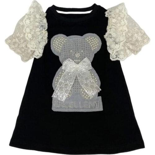 Retail 2021 Summer Baby Girls Lolita Embroidery Dress, Princess Kids Sweet Clothing 1-6T