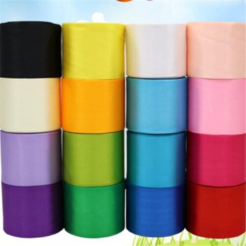 22 Yards ( Width 8cm) Lots Colors Solid Color Satin Ribbons Wedding Decorative Gift Box Wrapping Belt DIY Crafts