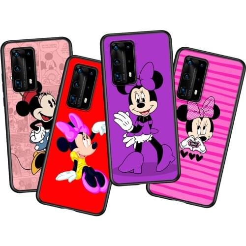 Hot Mickey Mouse Disney Silicone Cover For Huawei P40 P30 P20 Pro P10 P9 P8 Lite RU E Mini Plus 2019 2017 Soft Phone Case
