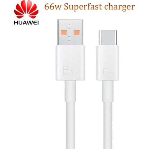 HUAWEI 6A Superfast Charger Original 66w USB Type C Cable For Huawei Mate 30 40 40Pro RS 20 P40 P30 Nova 7 5 Pro 6 Honor V40 V30