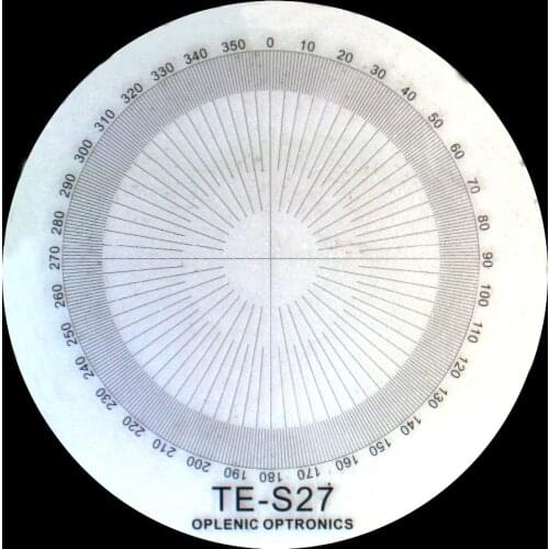 TE-S27 D=20 |967 360 Degree Diagraph Microscope Eyepiece Micrometer Calibration Slide for Stage Micrometer