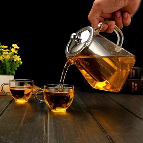 Heat Resistant Glass Teapot for Puer Tea Pot Tie Guanyin tea Black Tea Home Office Coffee Kettle 350ml/550ml/750ml