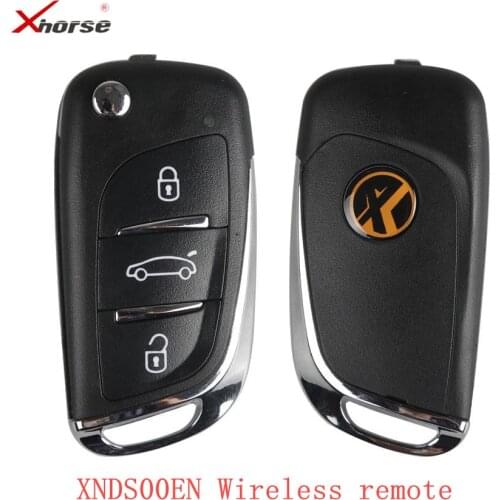 10pcs/lot Xhorse VVDI universal wireless remote control XNDS00EN Car Key with transpponder chip for VVDI Mini car Key Tool VVDI2