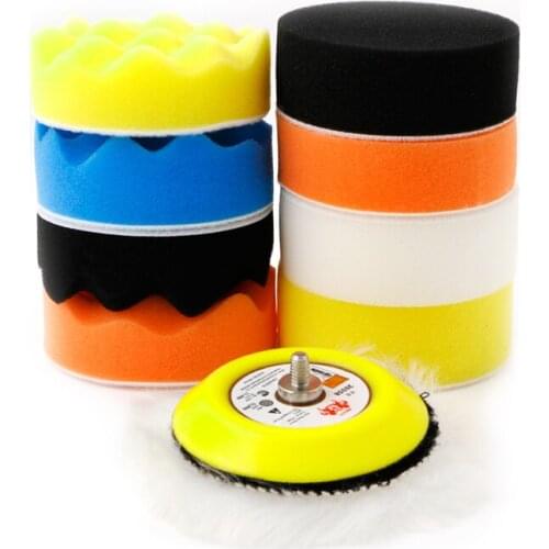X7AE Hot 10Pcs 3" M6 Thread Polishing Buffing Buffer Pad Kit Car Polisher Air Sander