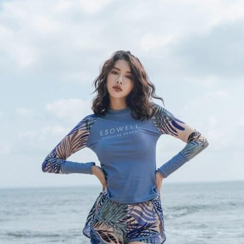 Swimsuit Women 2020 Girls Bathing Suit Korean Swimwear Long Sleeve Bikini Windsurf Rashguard Female For Fitness Bubble Cover