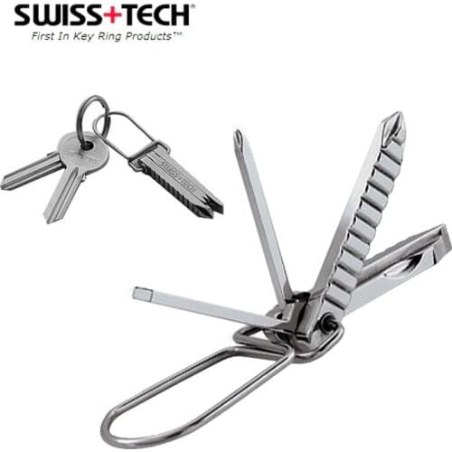 1PC Swiss EDC Tech 4-in-1 Multitool Folding Phillips Screwdriver Outdoor Tool Camping Gear Kit Mini Fix Survival Steel Keychain