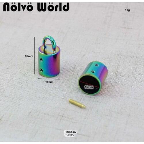 10-50 pieces 32X16mm Rainbow finish simply tassel caps for bag purse sewing,handbag fringes cap wholesale