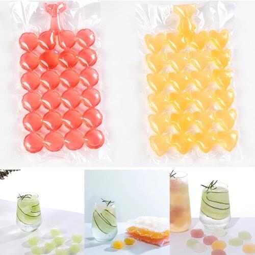 10pcs/pack Disposable Ice-making Bags Ice Cube Tray Mold Ice Mould Ice Tray Summer DIY Round Heart Shape Ice Molds Maker