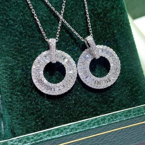 100% 18K gold natural diamond necklace all use 0.5ct diamond M-D01