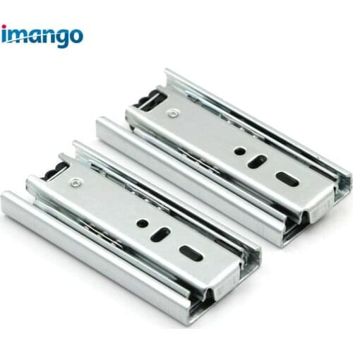 2 Pcs Small Drawer Slides 4" 6" 8 Inch,Furniture Hardware Cabinets Rails,3 Sections Removed Rail Track for Drawers Mini Slide