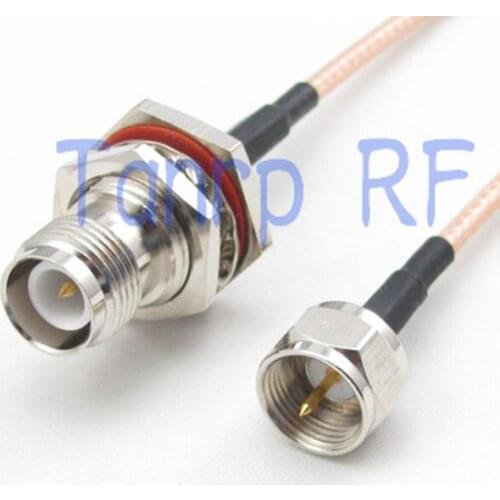 20inch RP TNC female jack to F male plug RF adapter connector 50CM Pigtail coaxial jumper cable RG316 extension cord
