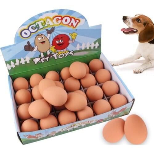 Dog Toy Simulation Solid Eggs Elastic Rubber Ball Pet Chew Toy Anti-biting Resistance to Dirty 3PCS/8PCS Pet Toy