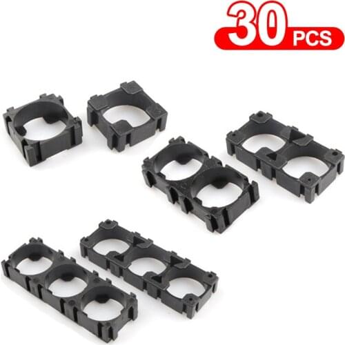 New 30pcs 18650 Lithium Cell Cylindrical Battery Case Holder Batteries Pack Plastic Holder Bracket For Diy Battery Pack