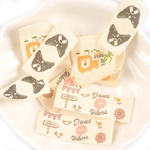 Beige Needlework Cotton Woven Labels For DIY Sewing Accessories Garment Fabric Bags Shoes Bags Clothing Tags Care 50pcs C2183