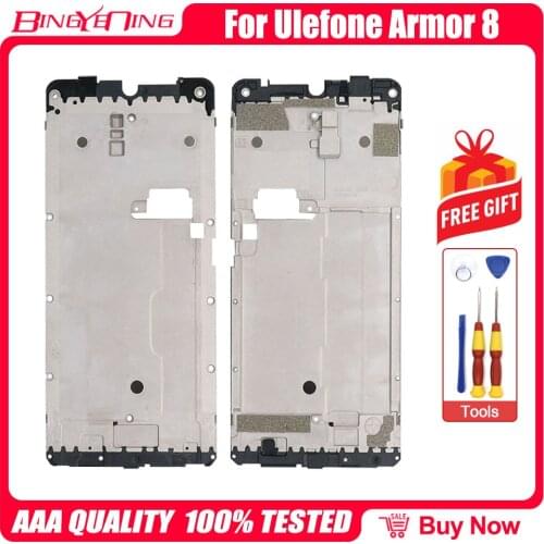 BingYeNing New Original For Ulefone Armor 8 Front Housing with earpiece Front Frame cover case Assembly Replacement gift tools