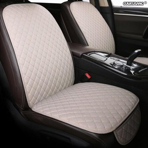 CUWEUSANG flax car seat covers For audi a6 4f a4 a3 a5 q3 q5 q2 lada xray mitsubishi pajero skoda octavia nissan leaf seat cover