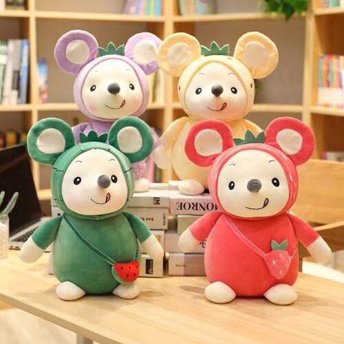 High-quality 25-70cm colored mouse doll plush toy baby toy boys and girls birthday gifts Christmas gifts children to accompany