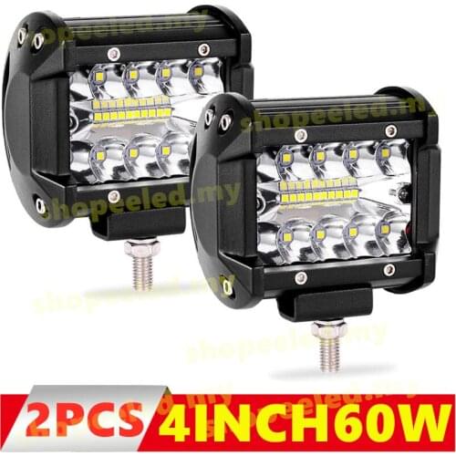 Combo de barras de luz Led para barco, haz de luz de inundación de 7 pulgadas, 144W, punto 4x4, 12V, 24V, 4WD, Barra de luz LED