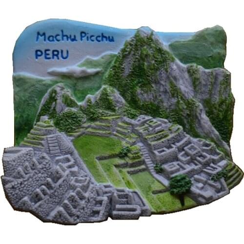 Machu Picchu Peru Heaven Pearl Hand-Painted Aromatherapy 3D Fridge Magnets Travel Souvenirs Refrigerator Magnetic Sticker