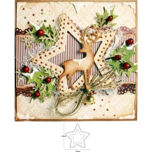 Metal cutting dies big star 66*69mm cut die mold decoration Scrapbook paper craft knife mould blade punch stencils dies