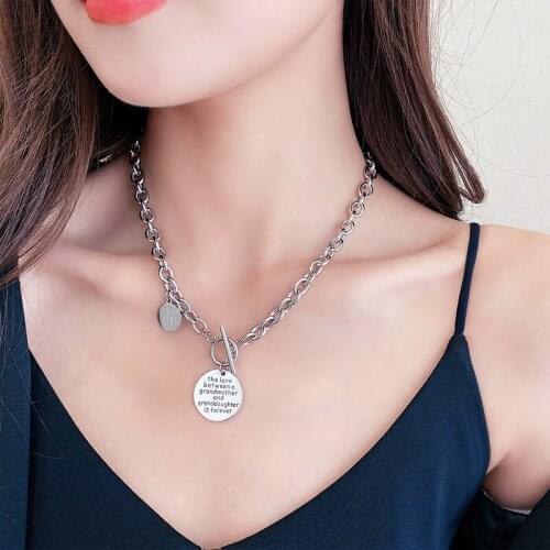 Titanium Steel Ins Fashion Clavicle Chain European and American Sweater Chain Hip Hop Necklace Summer Femal